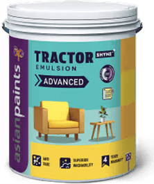 Asian Paints Tractor Emulsion Shyne Advanced,Base White - BUILDRUN