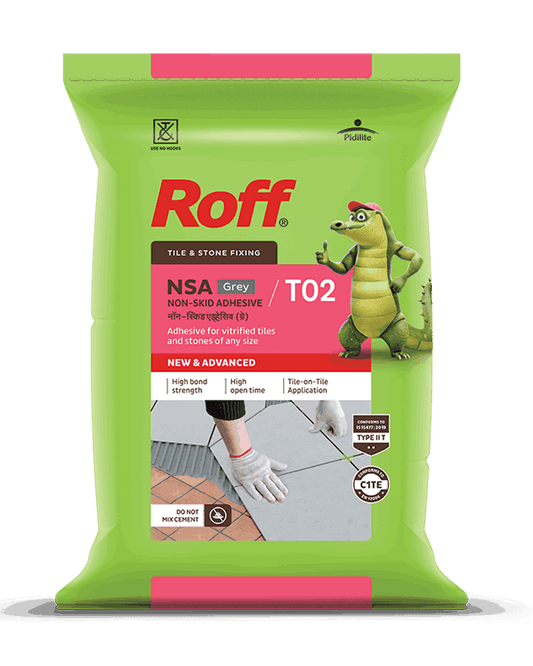 Roff T02 NSA Tile Adhesive, Grey, 30 Kg Bag - BUILDRUN