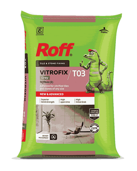 Roff T03 VFA Tile Adhesive, Grey, 20 Kg Bag - BUILDRUN