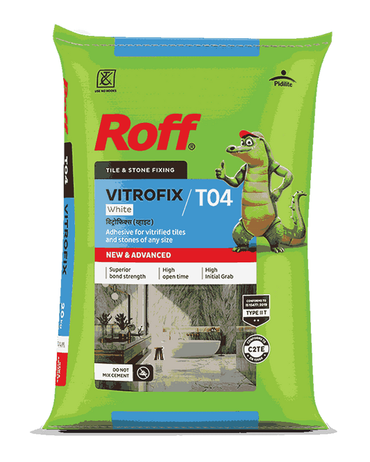 Roff T04 VFA Tile Adhesive, White, 20 Kg Bag - BUILDRUN