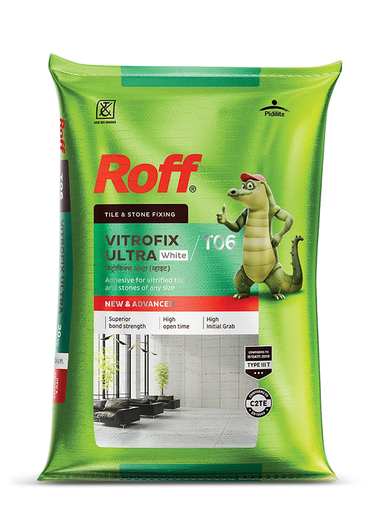Roff T06 VFA Ultra Tile Adhesive, White , 20 Kg Bag - BUILDRUN