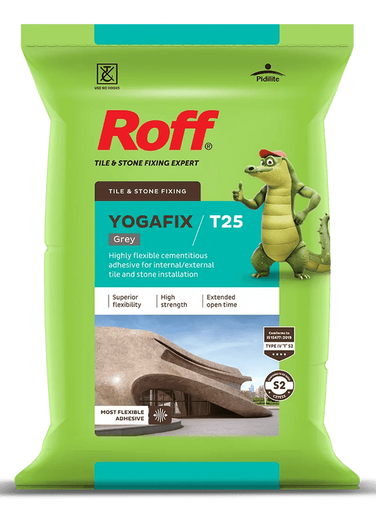 Roff T25 YOGAFIX Tile Adhesive, Grey, 20 Kg Bag - BUILDRUN